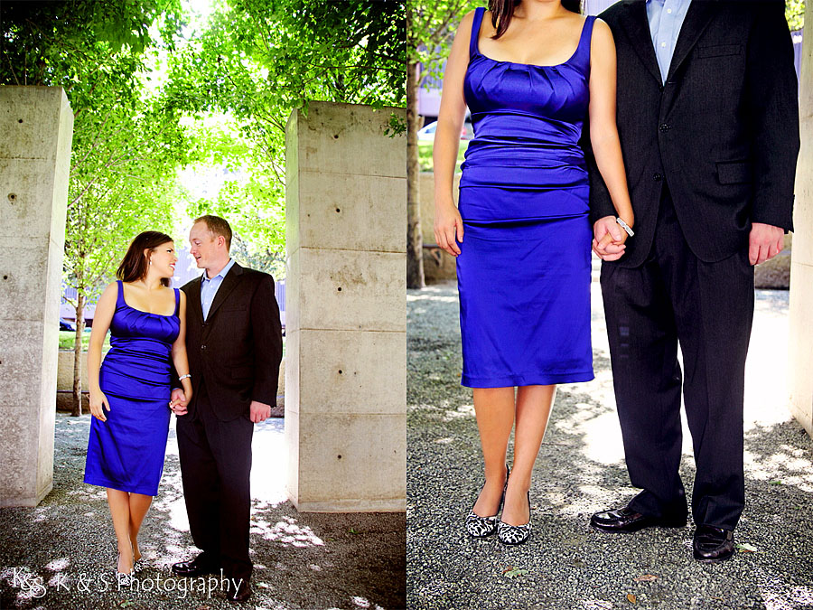 Chris and Chrystal's Engagements at Lee Park in Dallas. Photographs by Dallas Wedding Photographers, K & S Photography