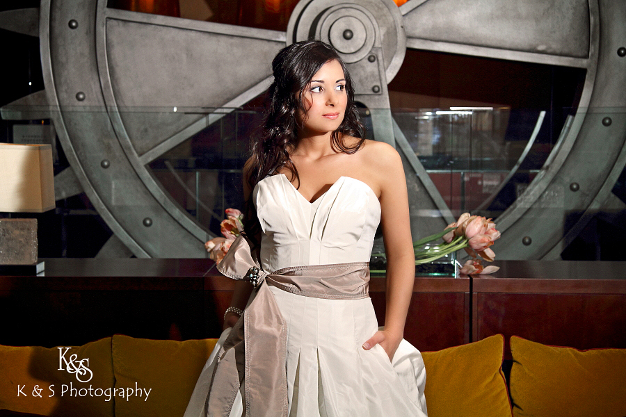 Stephanie's Bridal Session at the Joule Hotel in Dallas. Photographs by Dallas Wedding Photographers, K & S Photography