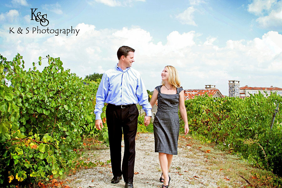 Anthony and Kelly's Engagement Session at Adriatica in McKinney and the Shops of Fairview. Photographs by Dallas Wedding Photographer, K & S Photography