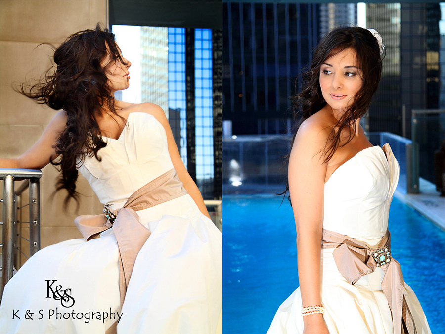 Stephanie's Bridal Session at the Joule Hotel in Dallas. Photographs by Dallas Wedding Photographers, K & S Photography