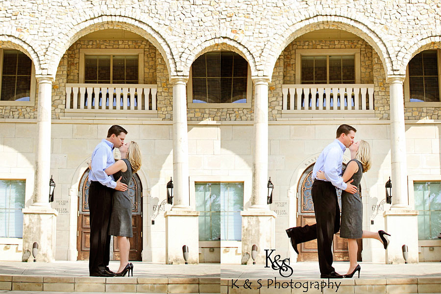 Anthony and Kelly's Engagement Session at Adriatica in McKinney and the Shops of Fairview. Photographs by Dallas Wedding Photographer, K & S Photography