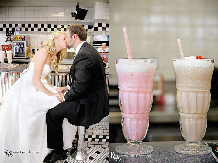 Dallas Wedding Photographers - Josh and Meredith's Day After Session at Steak and Shake