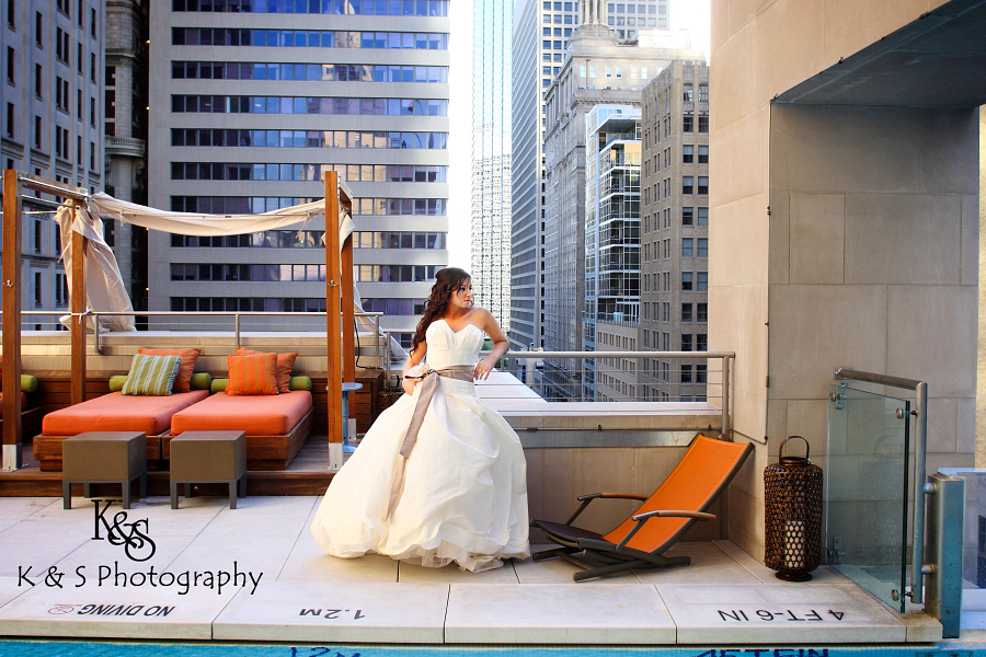 Stephanie's Bridal Session at the Joule Hotel in Dallas. Photographs by Dallas Wedding Photographers, K & S Photography