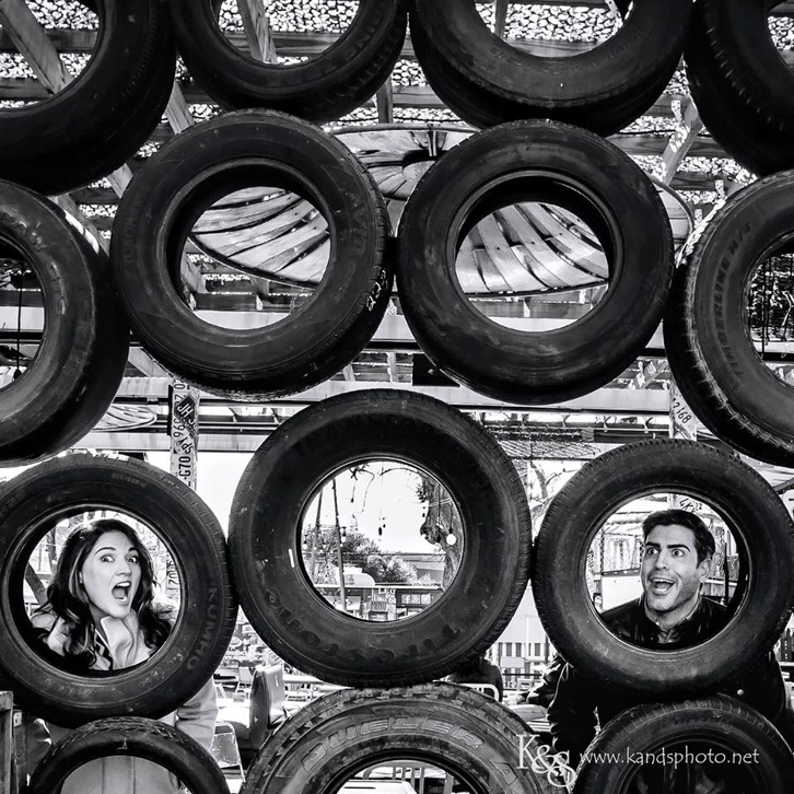 dallas truckyard engagement photograpy