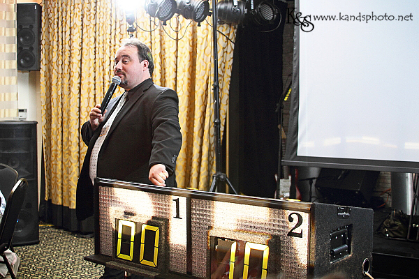 Cameron of i-Entertainment hosting a game show at a 40th Birthday Party at Hotel ZaZa. Photography by Dallas Photographers, K & S Photography