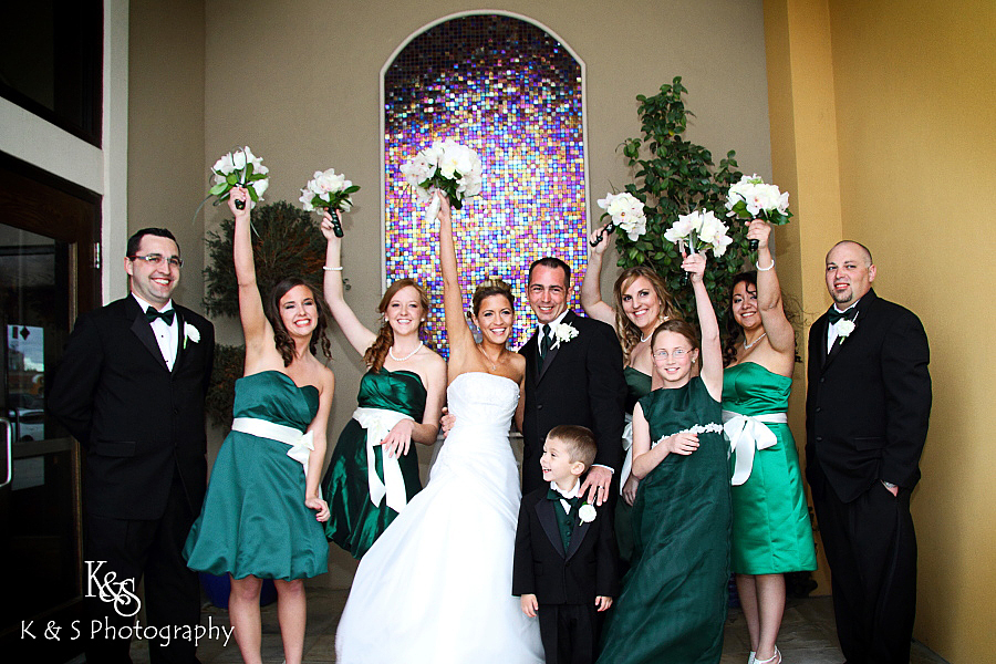 Derek and Sarah's wedding at Ferrari's in Grapevine wedding photos taken by Dallas Wedding Photographer, K & S Photography