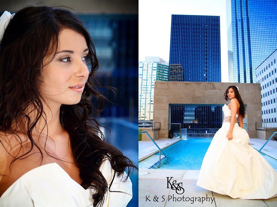 Stephanie's Bridal Session at the Joule Hotel in Dallas. Photographs by Dallas Wedding Photographers, K & S Photography