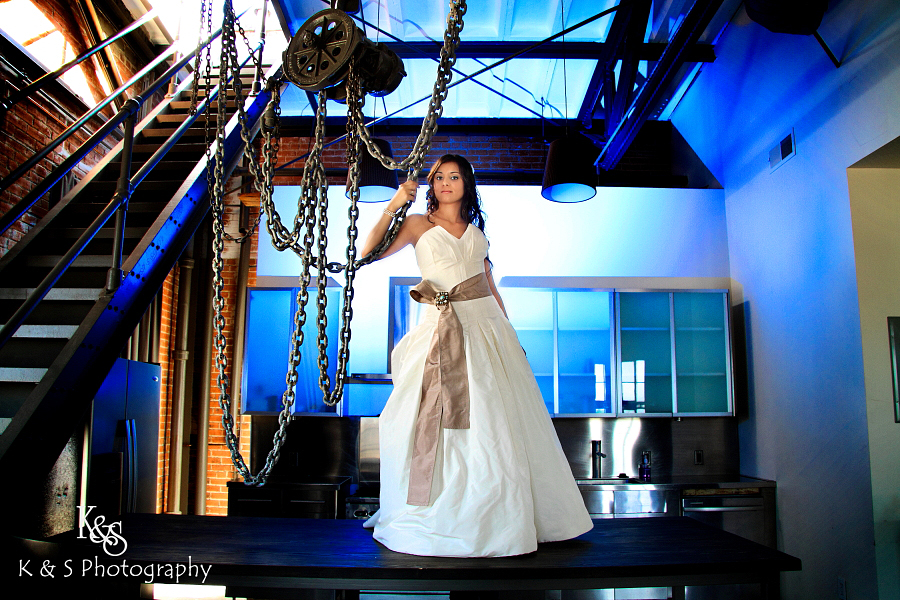 Stephanie's Bridal Session at the Joule Hotel in Dallas. Photographs by Dallas Wedding Photographers, K & S Photography