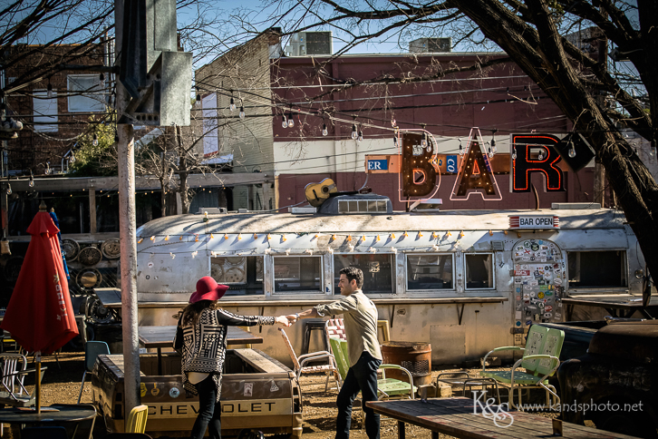 dallas truckyard engagement photograpy