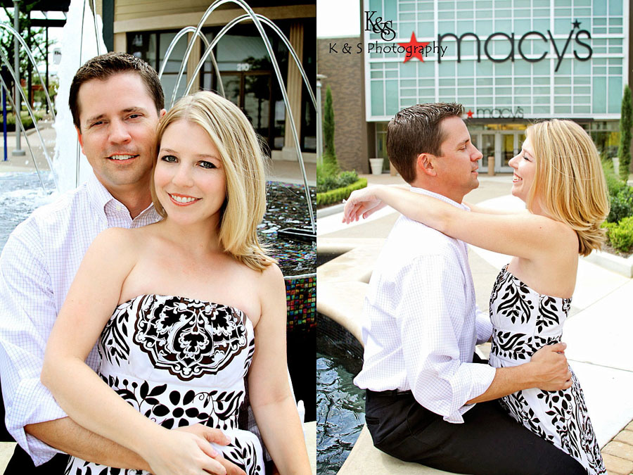 Anthony and Kelly's Engagement Session at Adriatica in McKinney and the Shops of Fairview. Photographs by Dallas Wedding Photographer, K & S Photography