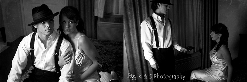 Film Noir Engagement Session by Dallas Wedding Photographer, K & S photography
