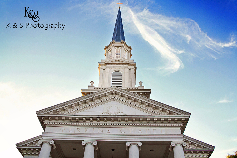 Brian and Kaitlin's Wedding at the Perkins Chapel. Photographs by Dallas Wedding Photographers, K & S Photography