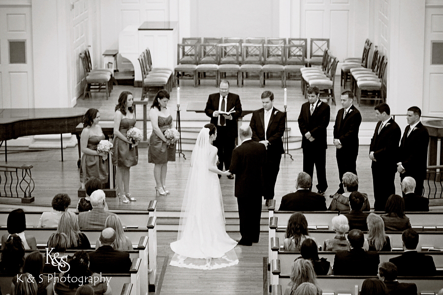 Brian and Kaitlin's Wedding at the Perkins Chapel. Photographs by Dallas Wedding Photographers, K & S Photography