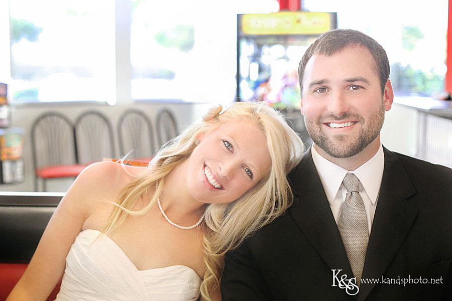 Dallas Wedding Photographers - Josh and Meredith's Day After Session at Steak and Shake