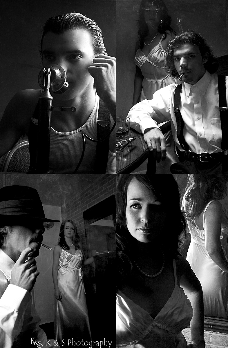 Film Noir Engagement Session by Dallas Wedding Photographer, K & S photography