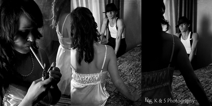 Film Noir Engagement Session by Dallas Wedding Photographer, K & S photography