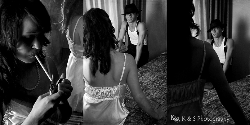 Film Noir Engagement Session by Dallas Wedding Photographer, K & S photography