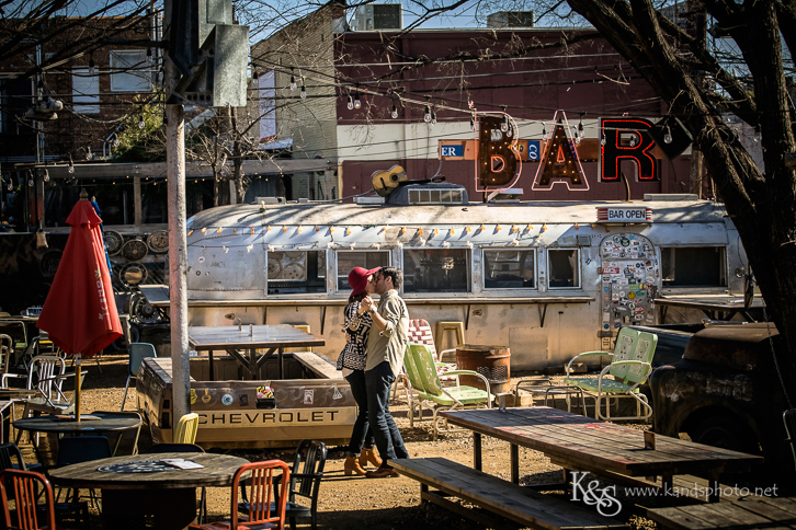 dallas truckyard engagement photograpy