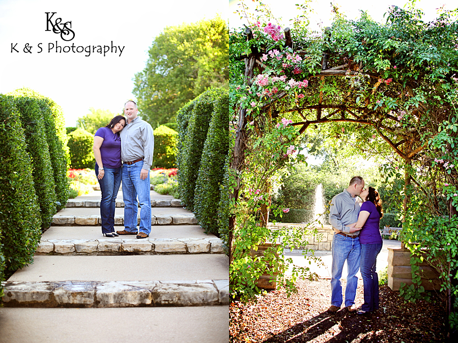 Sneak Peak of Shayne and Christi's Engagement Session at the Dallas Arboretum, taken by Dallas Wedding Photographers, K & S Photography