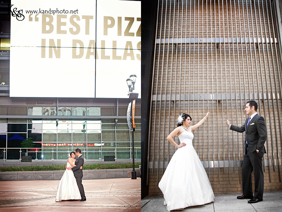 Sergio and Lacey's Wedding Session in Downtown Dallas. Photography by Dallas Wedding Photographers, K & S Photography
