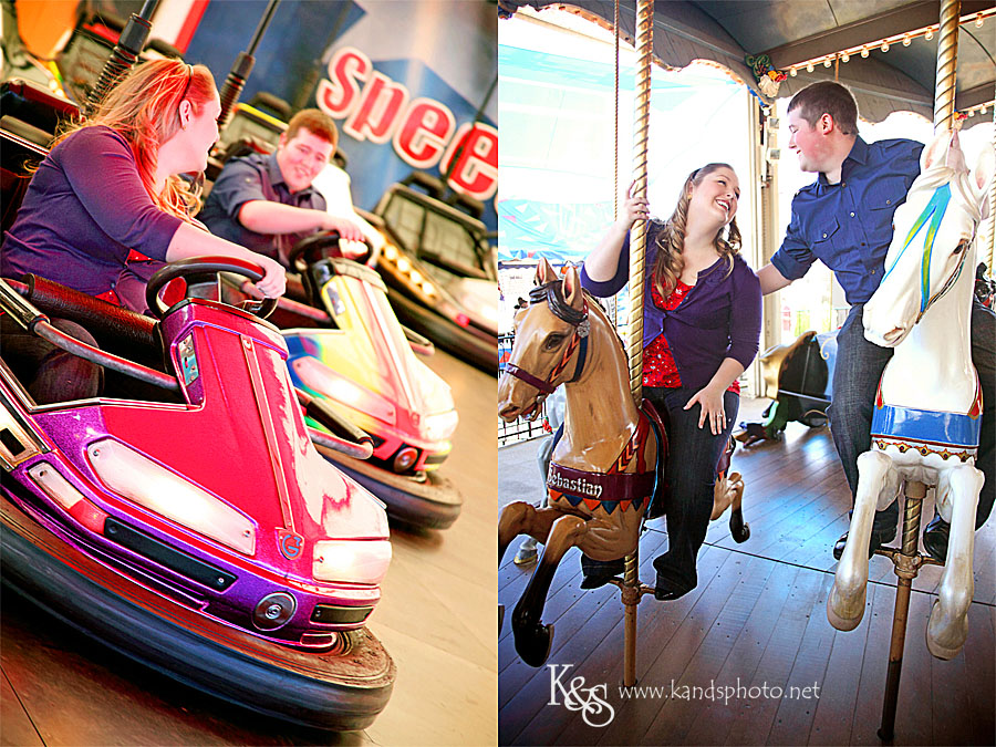 Nathan and Laura's Engagements at the Texas State Fair.  Photographs by Dallas Wedding Photographers, K & S Photography
