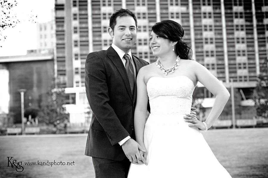 Sergio and Lacey's Wedding Session in Downtown Dallas. Photography by Dallas Wedding Photographers, K & S Photography