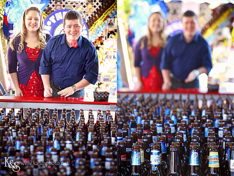 Nathan and Laura's Engagements at the Texas State Fair.  Photographs by Dallas Wedding Photographers, K & S Photography