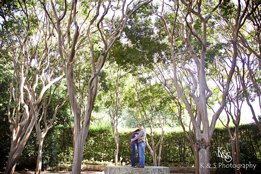 Sneak Peak of Shayne and Christi's Engagement Session at the Dallas Arboretum, taken by Dallas Wedding Photographers, K & S Photography