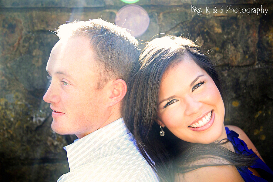 Chris and Chrystal's Engagements at Lee Park in Dallas. Photographs by Dallas Wedding Photographers, K & S Photography