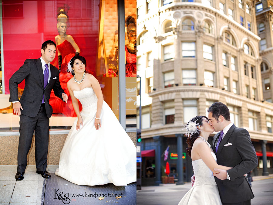 Sergio and Lacey's Wedding Session in Downtown Dallas. Photography by Dallas Wedding Photographers, K & S Photography