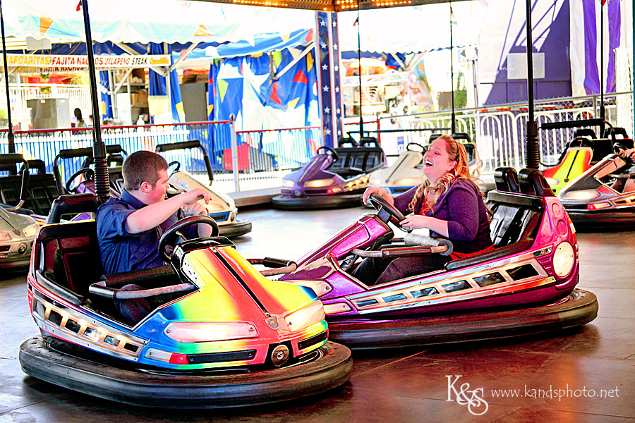 Nathan and Laura's Engagements at the Texas State Fair.  Photographs by Dallas Wedding Photographers, K & S Photography