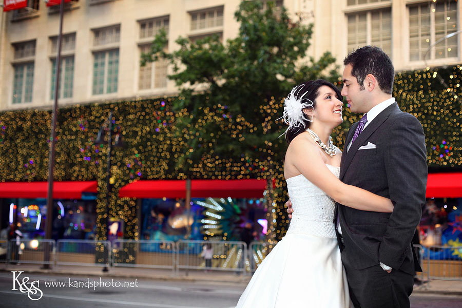 Sergio and Lacey's Wedding Session in Downtown Dallas. Photography by Dallas Wedding Photographers, K & S Photography