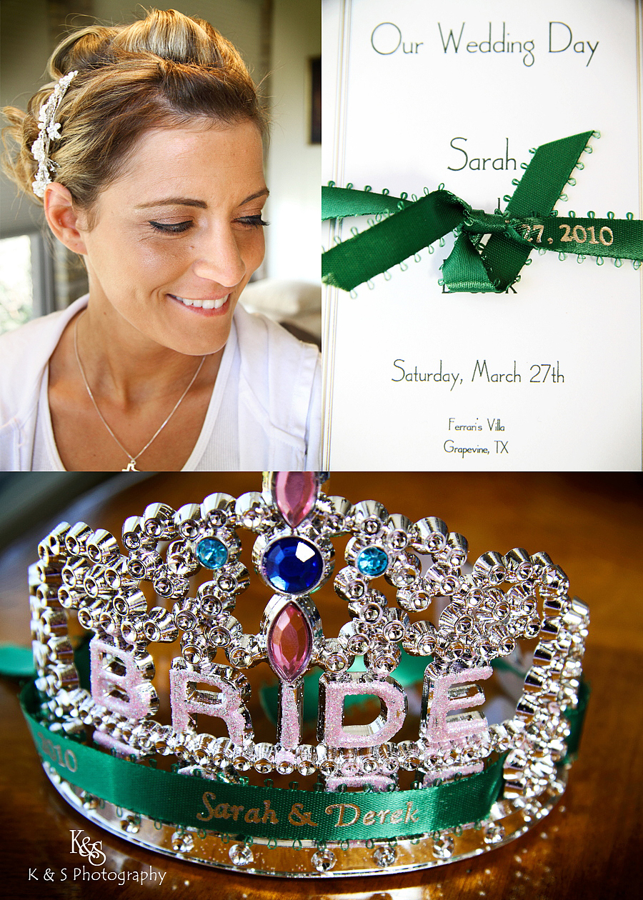 Derek and Sarah's wedding at Ferrari's Italian Villa in Grapevine photographed by Dallas wedding photographers, K & S Photography