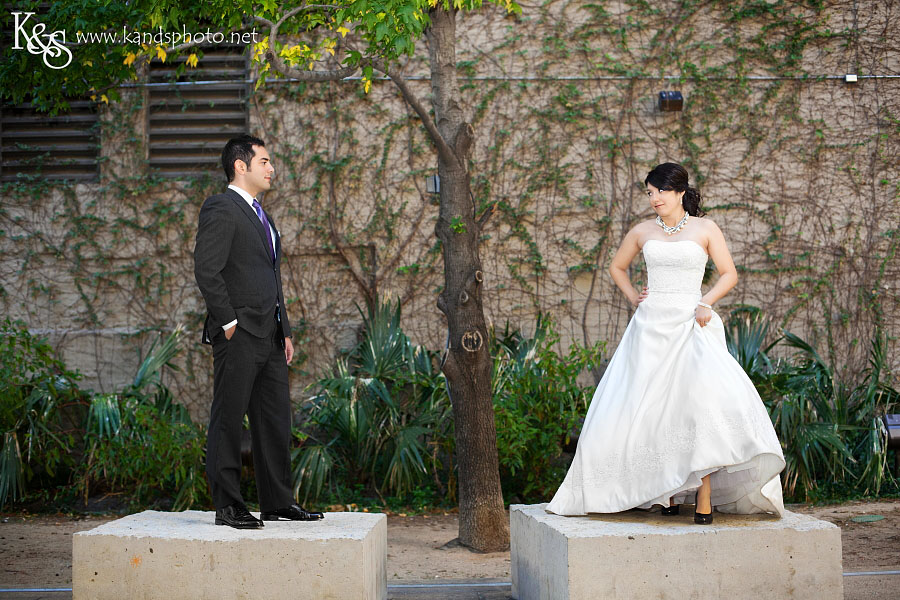 Sergio and Lacey's Wedding Session in Downtown Dallas. Photography by Dallas Wedding Photographers, K & S Photography