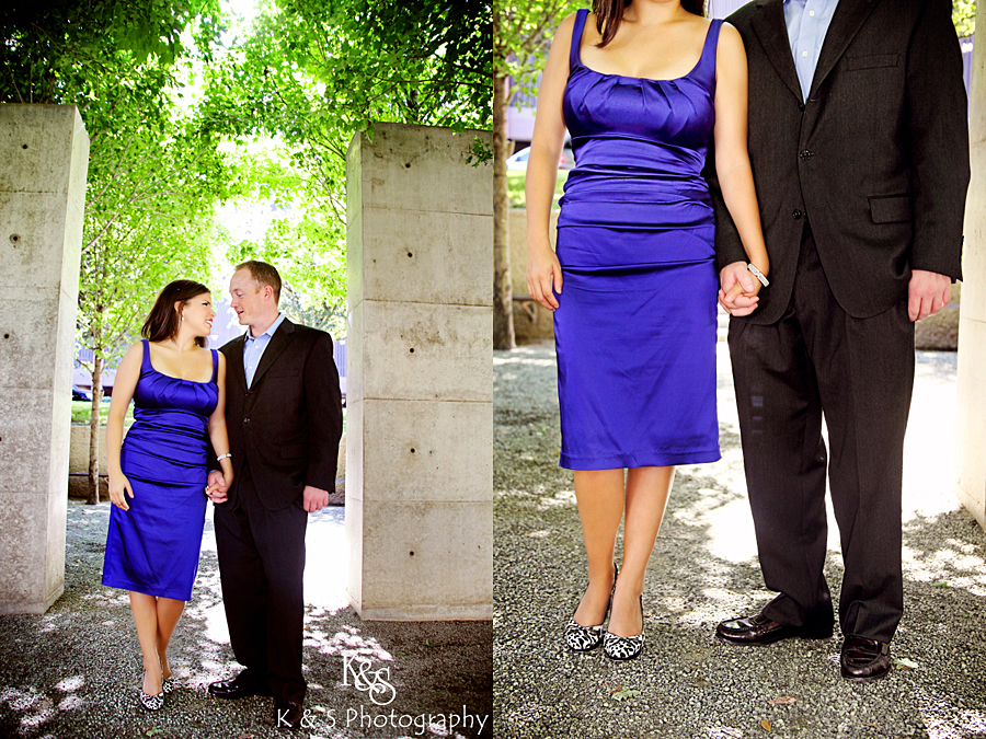 Sneak Peak of Chris and Chrystal's Engagement Session at Lee Park taken by Dallas Wedding Photographers, K & S Photography