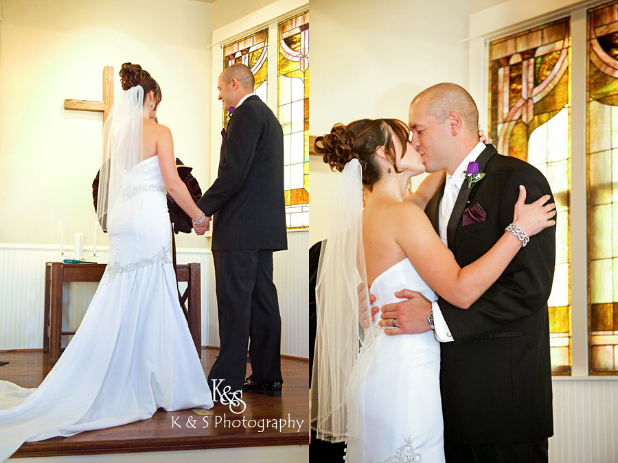 Jose and Lorie's wedding at the Frisco Hertiage Museum.  Photographs by Dallas Wedding Photographers, K & S Photography