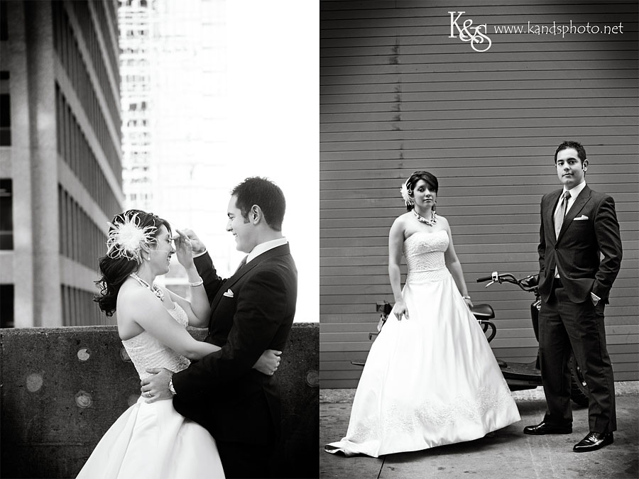 Sergio and Lacey's Wedding Session in Downtown Dallas. Photography by Dallas Wedding Photographers, K & S Photography