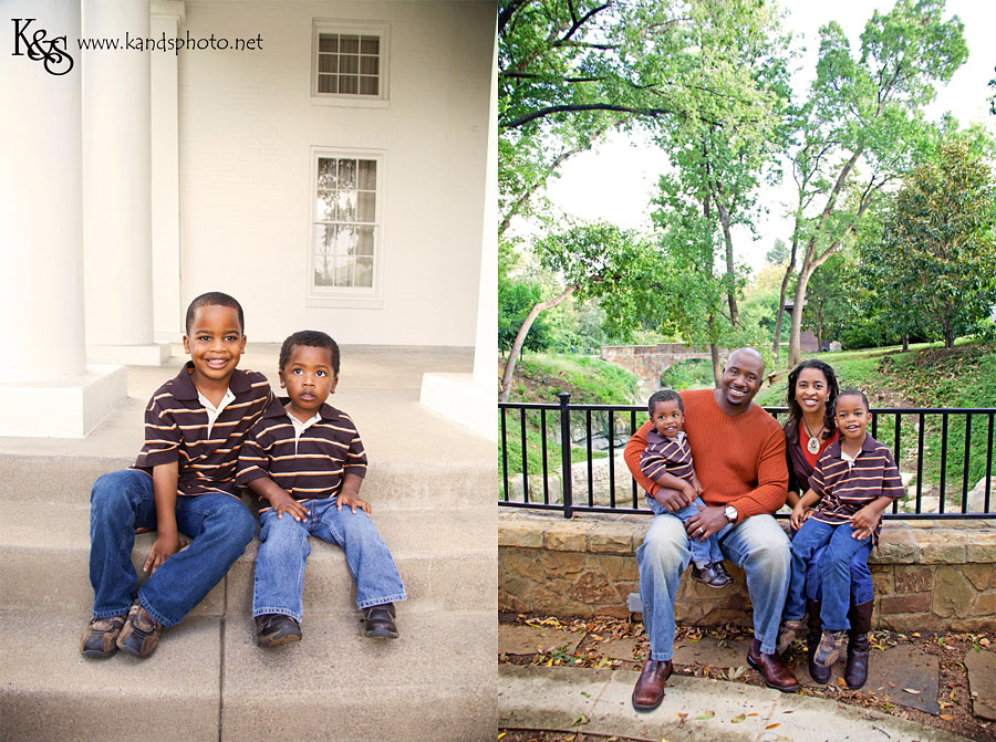 Lathan Family at Lee Park in Dallas. Photographs by Dallas Photographers, K & S Photography