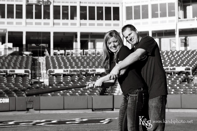 Dallas Baseball Engagement Session by Dallas Engagement Photographers, K & S Photography