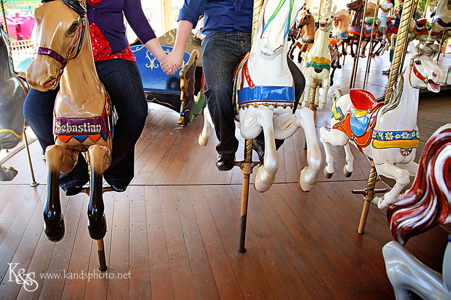 Nathan and Laura's Engagements at the Texas State Fair.  Photographs by Dallas Wedding Photographers, K & S Photography
