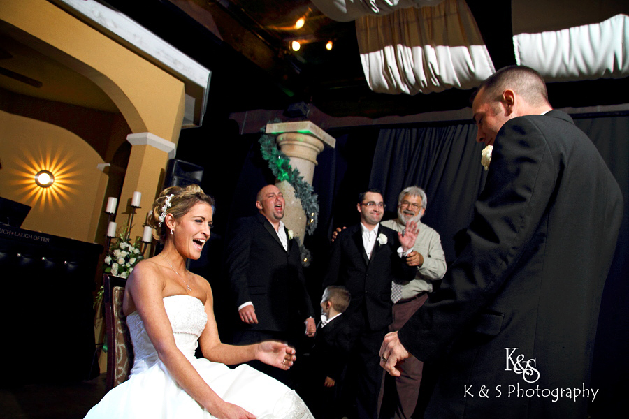 Derek and Sarah's wedding at Ferrari's in Grapevine, photos by Dallas Wedding Photographer, K & S Photography