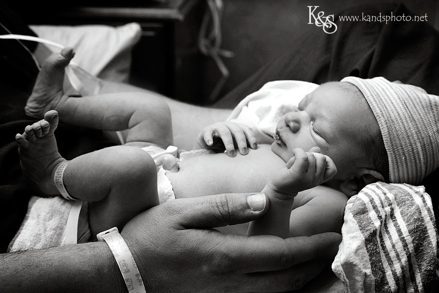 Baby Henry is welcomed into the world. Photographs by Dallas Photographers, K & S Photography