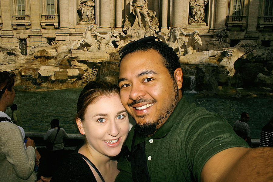 Ray and Me in front of the Trevi Fountain 