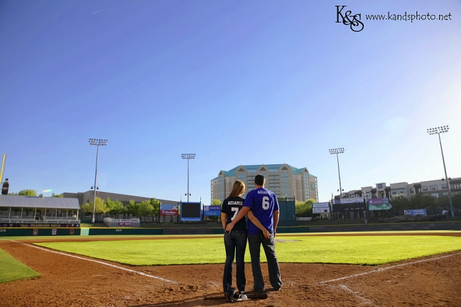 Dallas Baseball Engagement Session by Dallas Engagement Photographers, K & S Photography