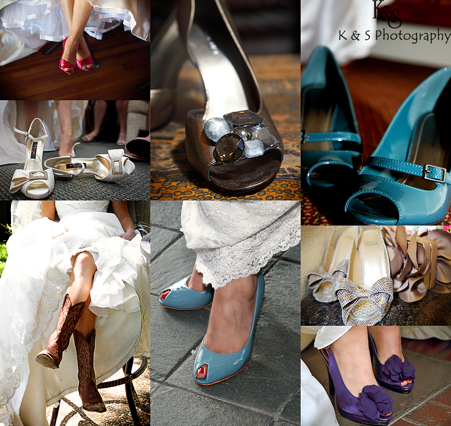 Pictures of amazing wedding shoes by Dallas Wedding Photographers, K & S Photography